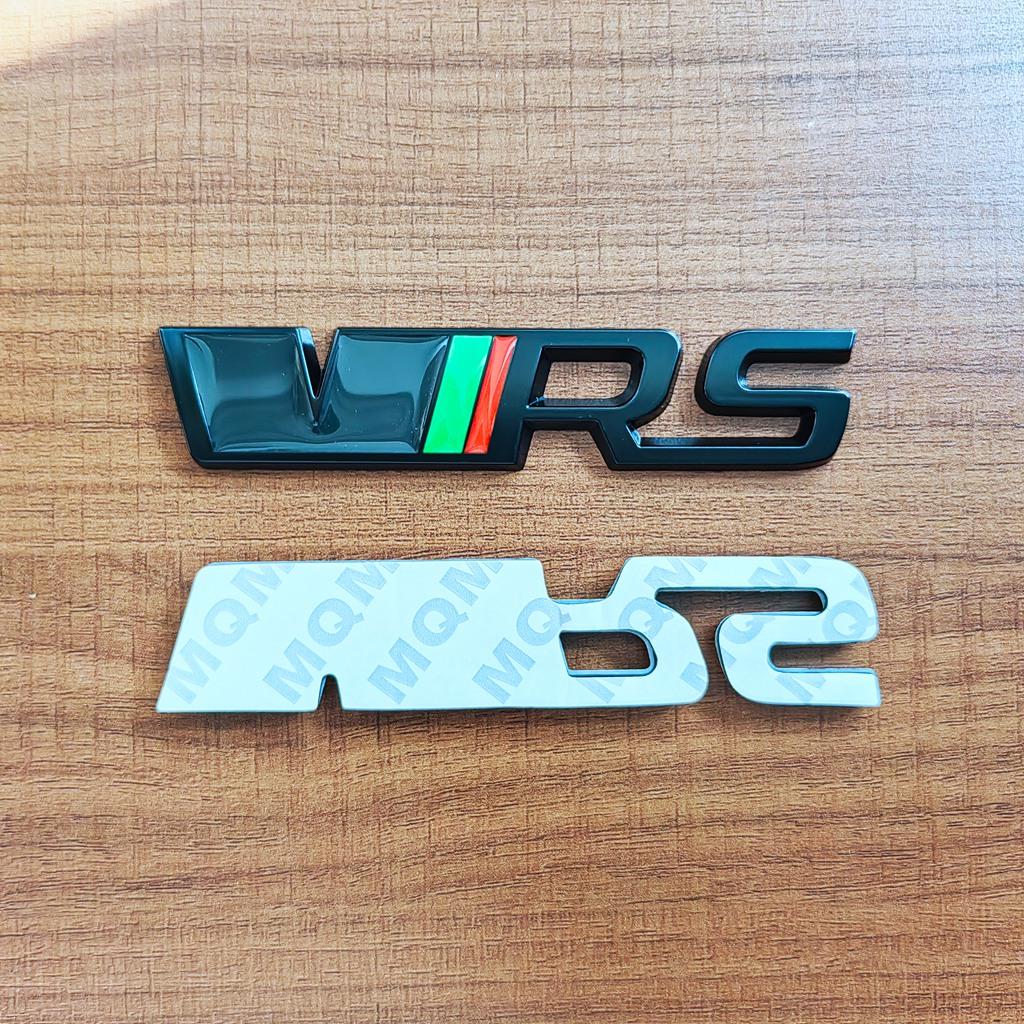 DAYB7 3D Metal RS Logo VRS Emblem Car Grill Badge For Skoda Kodiaq Rapid Fabia Octavia 1 2 3 A5 A7 MK1 MK3 MK4 VRS Sticker Accessories