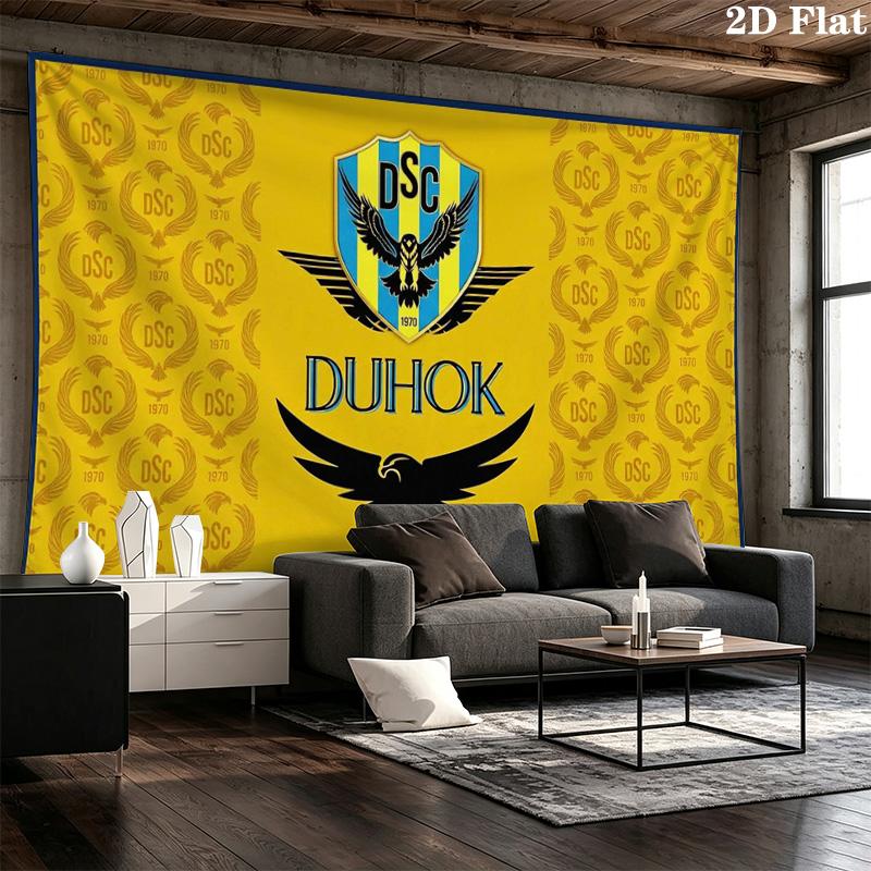 DUHOK SC Logo Wall Tapestry Aesthetic Wall Hanging Printed Fabric Blanket Decorative Tapestries for Bedroom Living Room Home Decor