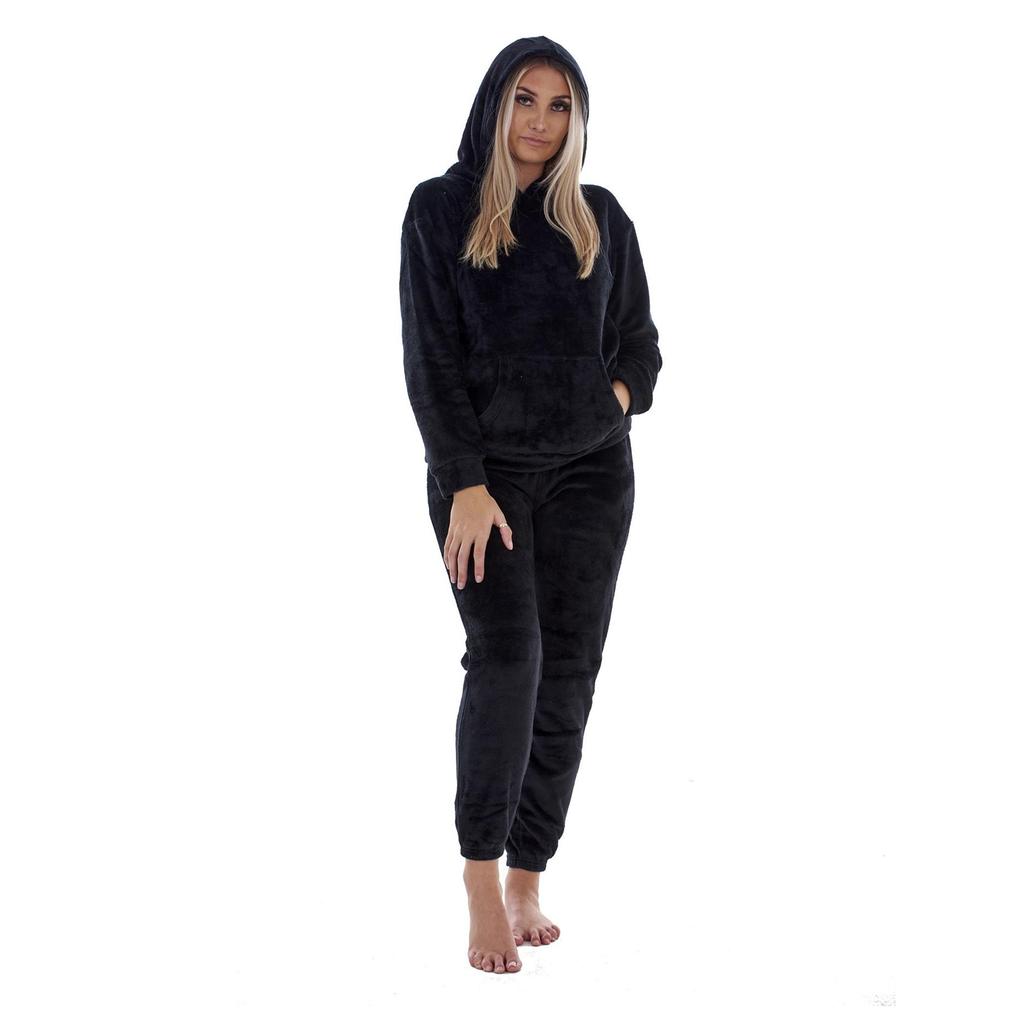 Keanu Womens/Ladies Fleece Pull Over Long Pyjama Set