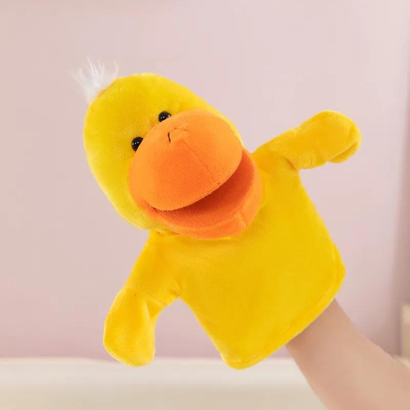 Нетоксичные Плюшевые Игрушки Животные Ручные Пальчиковые Куклы-Сказочники Милые Куклы Образовательные Игрушки для Малышей Лев Слон Заяц Обезьяна Подарки для Детей