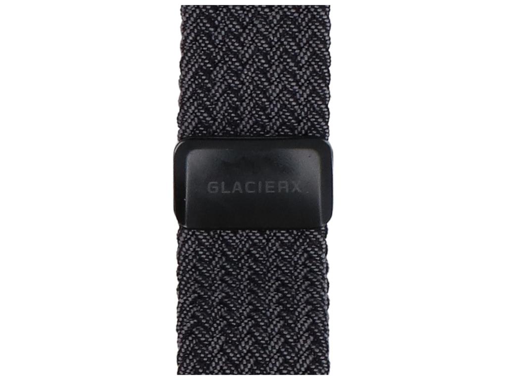 New GlacierX Braided Magnetic Buckle Black Strap for Apple Watch 42/44/45/49mm Graphite Black