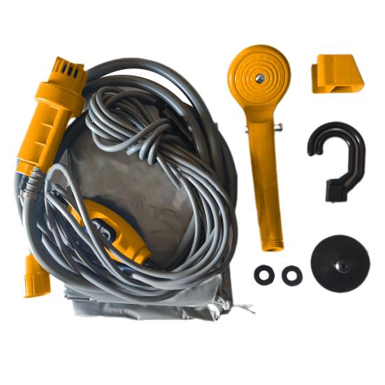 Портативный походный душ с бесщеточным двигателем Регулируемая конструкция Портативный комплект для уличного походного душа с автоматическим подключением и модернизированным насосом