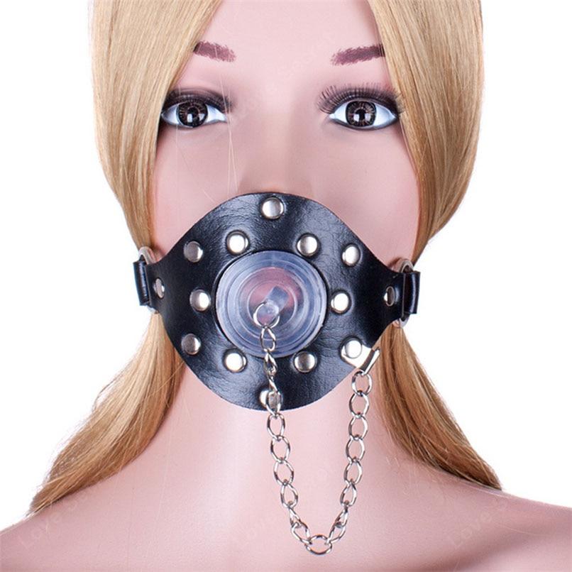 Open Mouth Gag with Cover Slave Fetish Adult Game Erotic Sex Toy Bed Restraints Sex Products