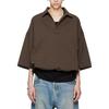 Fear of God Essentials Мужская футболка-поло с рукавом 3/4 'Heather Wood' 192SU244402F
