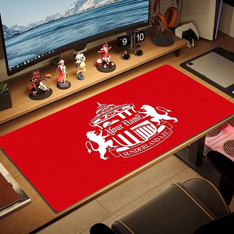 Sunderland Association Football Club Custom Name Large Size Mouse Pad Large Gaming Table Cushion Non-slip Laptop Tablet Big Mousepad XXL Mat Mini PC P