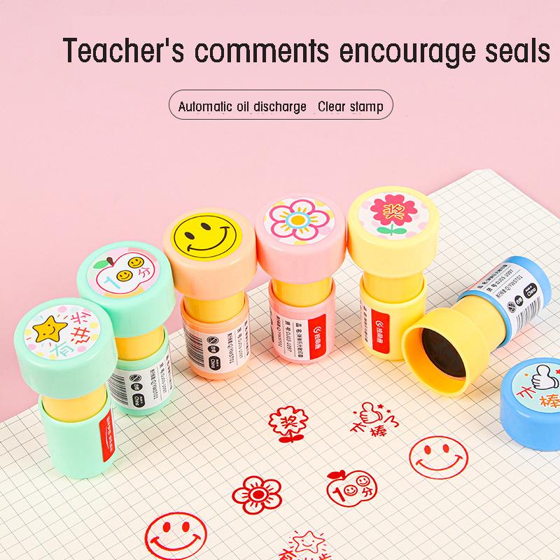 Children'S Reward Stamp Kindergarten Teachers Encourage Stamp Cartoon Cute Student Praise Stamp Drawing Album Decoration Stamp