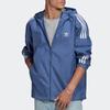 adidas Originals Trefoil 3-полосная тканая спортивная куртка с капюшоном Мужские куртки синие GN3469