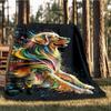 1pc Colorful DogOutdoor Blanket, Soft And Comfortable Blanket, Casual Warm Outdoor Blanket, Good Birthday Gift yy260328060