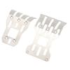2Pcs RC Front Rear Chassis Skid Plates Stainless Steel Silver Armor Protection Plate RC Accessories