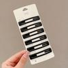 6Pcs Girl Hairpin Matte Color Rectangular Hair Clips Stable Non-Slip BB Clip Face Slimming Versatile Hair Styling