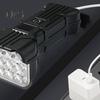 2 шт., велосипедный фонарь, USB перезаряжаемый дисплей питания, супер яркий, легкий, регулируемый, для ночной езды, по дороге, горный велосипед, звуковой сигнал, 12 светодиодных задних фонарей