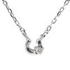 Delicate Necklace Horseshoe Diamond Horseshoe White Gold Small 10K Gold [Shinyo]