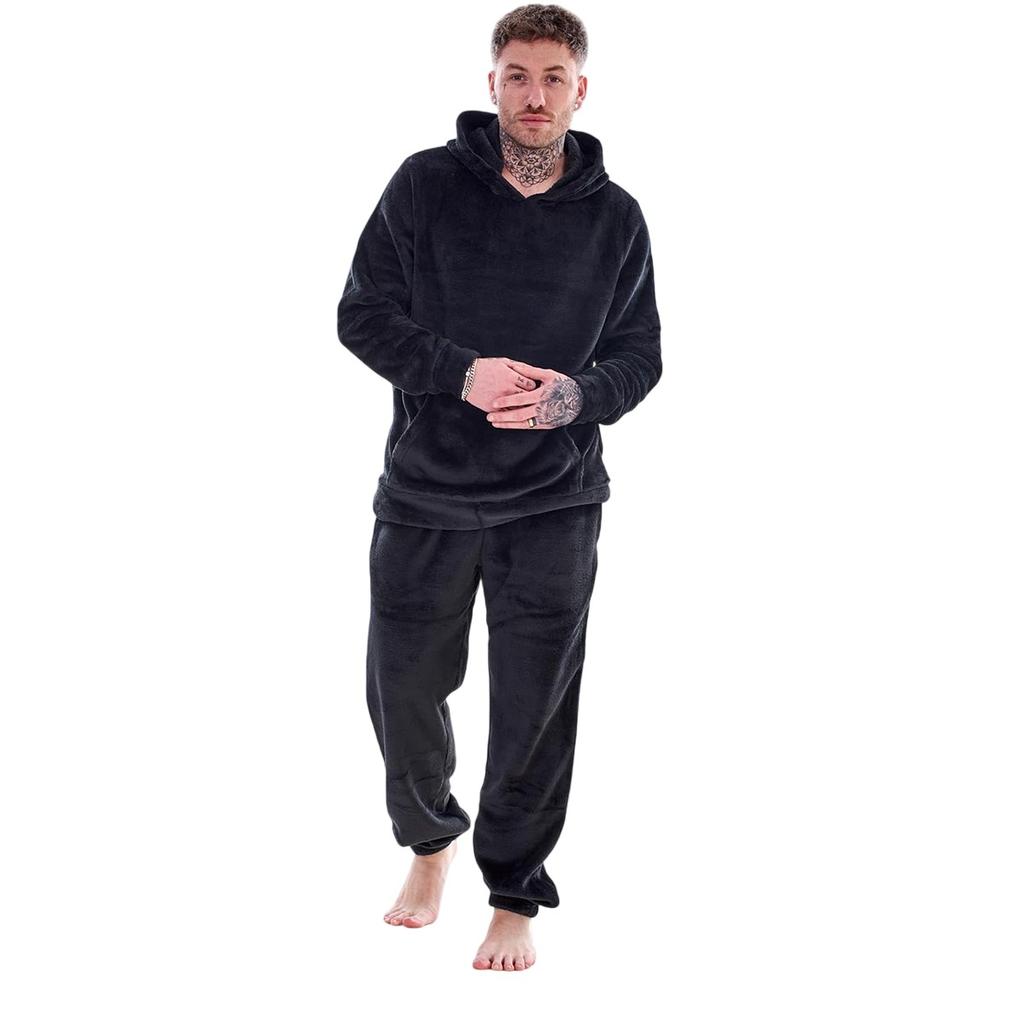 Keanu Men's Fleece Hooded Pyjama Set