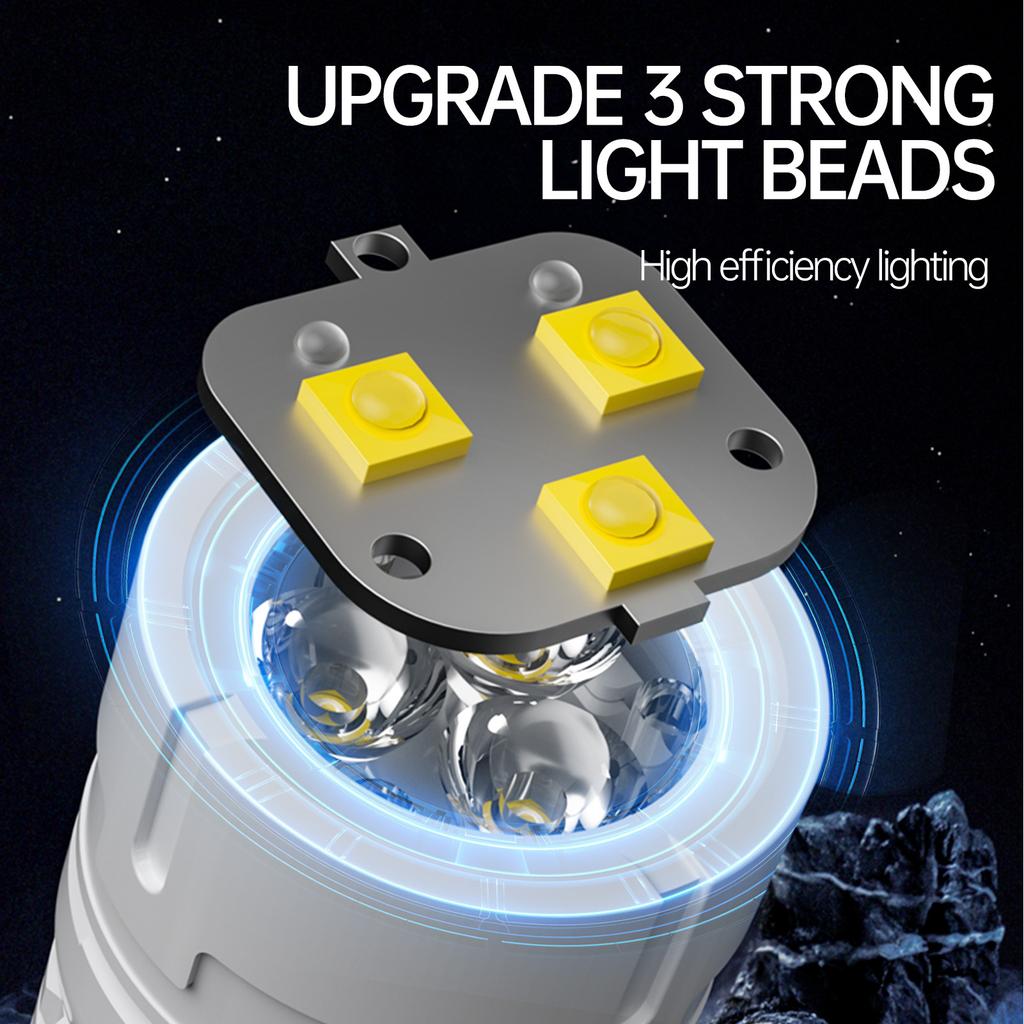 Portable Mini LED Flashlight Rechargeable LED Light High Clear Floodlight Lightweight Type C Charging Super Bright Mini