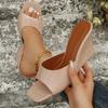 Summer Sexy White Triangle Thick Heel Sandals Heels Women Street Woman Square Toes Dress Party Shoes Shoes for Women