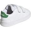 adidas Neo ADVANTAGE Нескользящие Устойчивые к истиранию Низкие Кроссовки для малышей Бело-зеленые Для младенцев и малышей GW6500