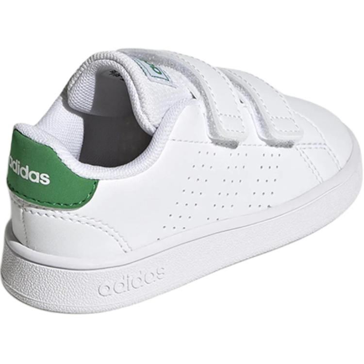 adidas Neo ADVANTAGE Нескользящие Устойчивые к истиранию Низкие Кроссовки для малышей Бело-зеленые Для младенцев и малышей GW6500