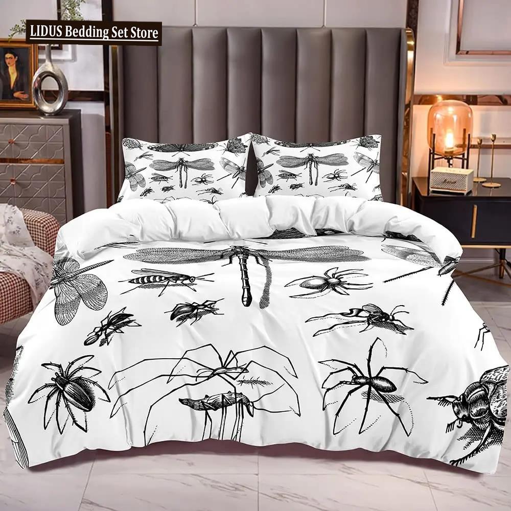 Зеленый Богомол Пододеяльник Размер Кинг Квин Тема Насекомых Постельный Набор Для Детей Подростков Взрослых Дикая Природа Покрывало Наволочка