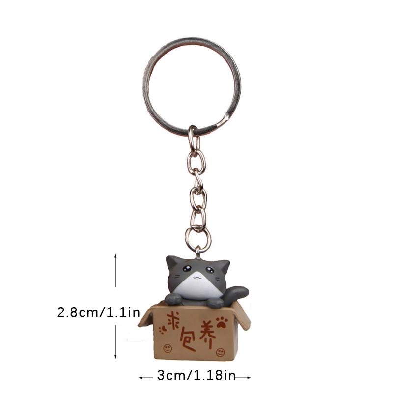 Креативный милый маленький кошачий брелок для ключей для женщин и мужчин, брелок для ключей, сумка, автомобильные подвески