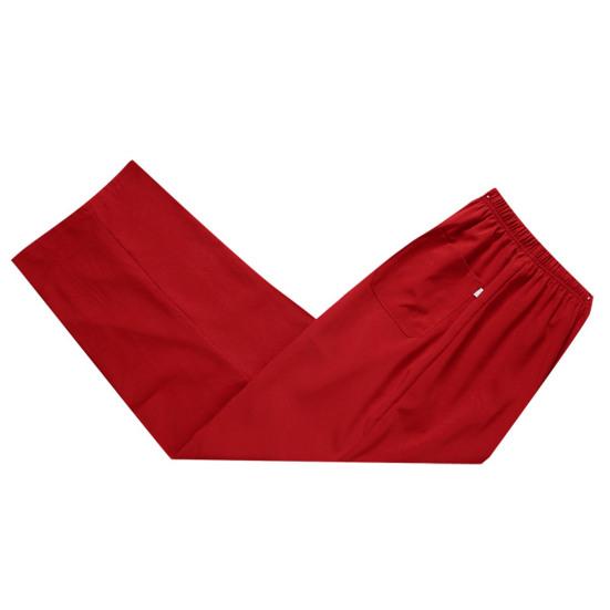 2 шт./компл., повседневный костюм среднего возраста, китайский стиль, узор дракона, воротник-стойка, короткий рукав, однобортный топ, комплект с длинными брюками с эластичной резинкой на талии