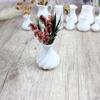 Миниатюрная белая художественная ваза для декора кукольного домика