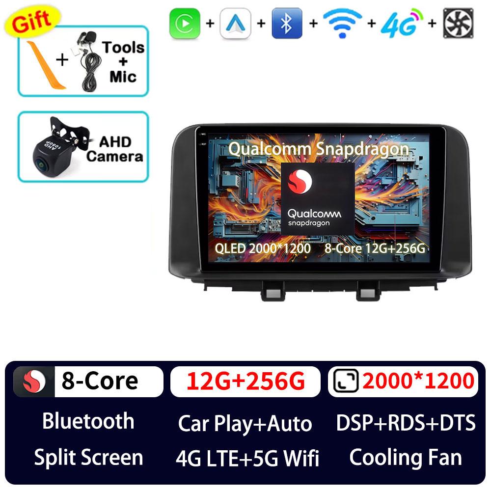 Autoradio Android 16 Carplay Auto WIFI pour Hyundai Encino Kona 2018 2019 2020 2021 2022, lecteur multimédia stéréo 2Din