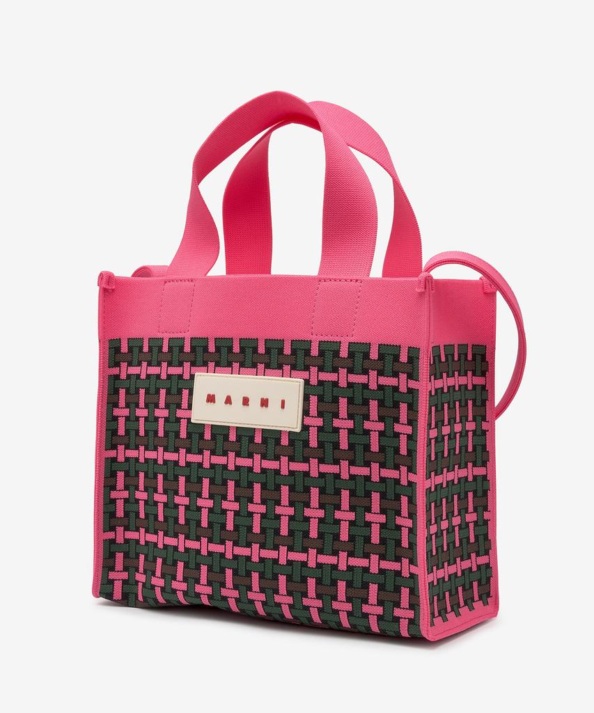 Marni Small Shopping Knit Jacquard Tote Bag - Multicolor / Shmp0083Q0P5799Zo602