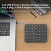 2.4G Wireless Numeric Keypad 35Keys Compact Number Pad Compatible with WinMacOS Small Keyboard