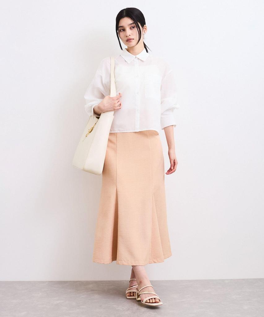 Volume Flare White Main [BIS] Women's Shirt, Wrinkle-Resistant, Cool-to-the-Touch, Washable,