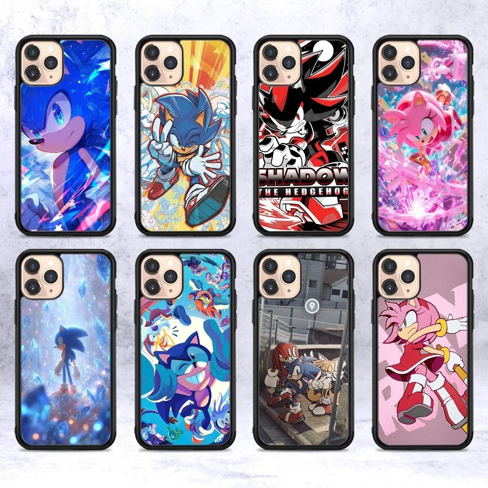 Game S-Sonic Movie Anime PC+TPU Shockproof Protective Phone Case For IPhone17 14 15 16 Pro Max 13 12 11 17 Air