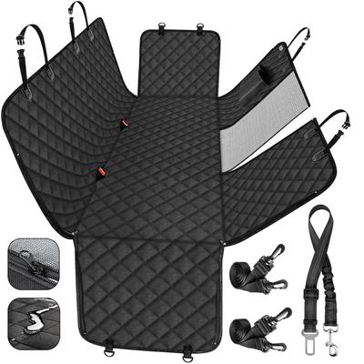 Чехол для сиденья собаки для заднего сиденья с сетчатым окном, автомобильный протектор 4-в-1, водонепроницаемый, устойчивый к царапинам, нескользящий