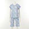 VenuS Nylon Spandex White Floral Print Women S Loungewear Set vepS103S