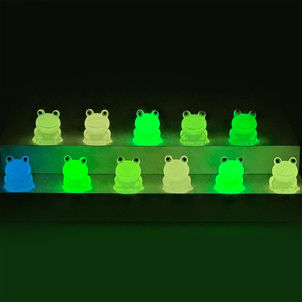 Mini Frog Ornament Natural And Realistic Bright Color Easy To Clean Easy Clean Unique Design Miniature Sculpture Resin Mini Frog