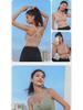 Shockproof Quick-Dry Sports Bra with Front Zipper and Gathered Back for Running and Yoga