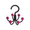 Multifunctional Home Clothes Hanger Portable Dopamine 360°Rotating Hook Space Saving With 6 Balls Scarf Tie Display Rack