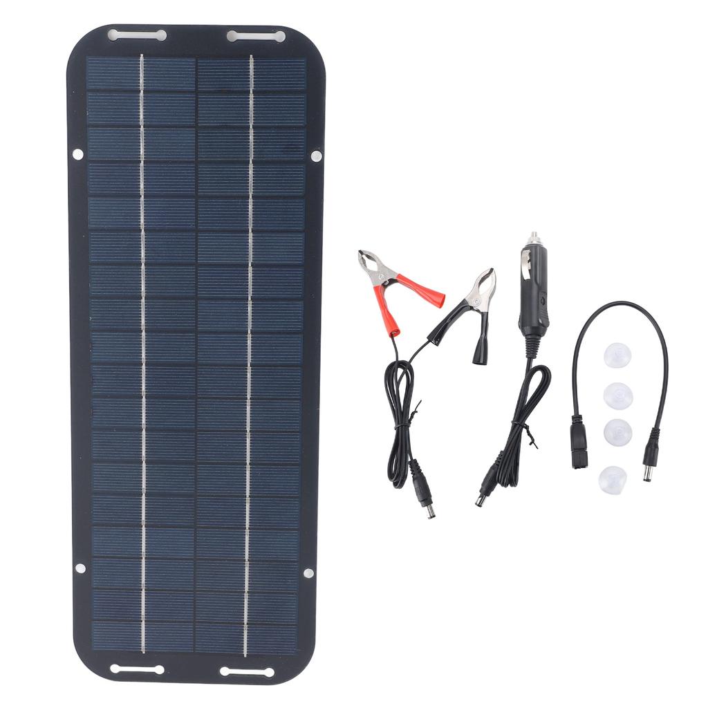 12V 5W Portable Solar Panel High Efficiency Conversion Eco Friendly Compact Solar Panel Outdoor Charger for RV