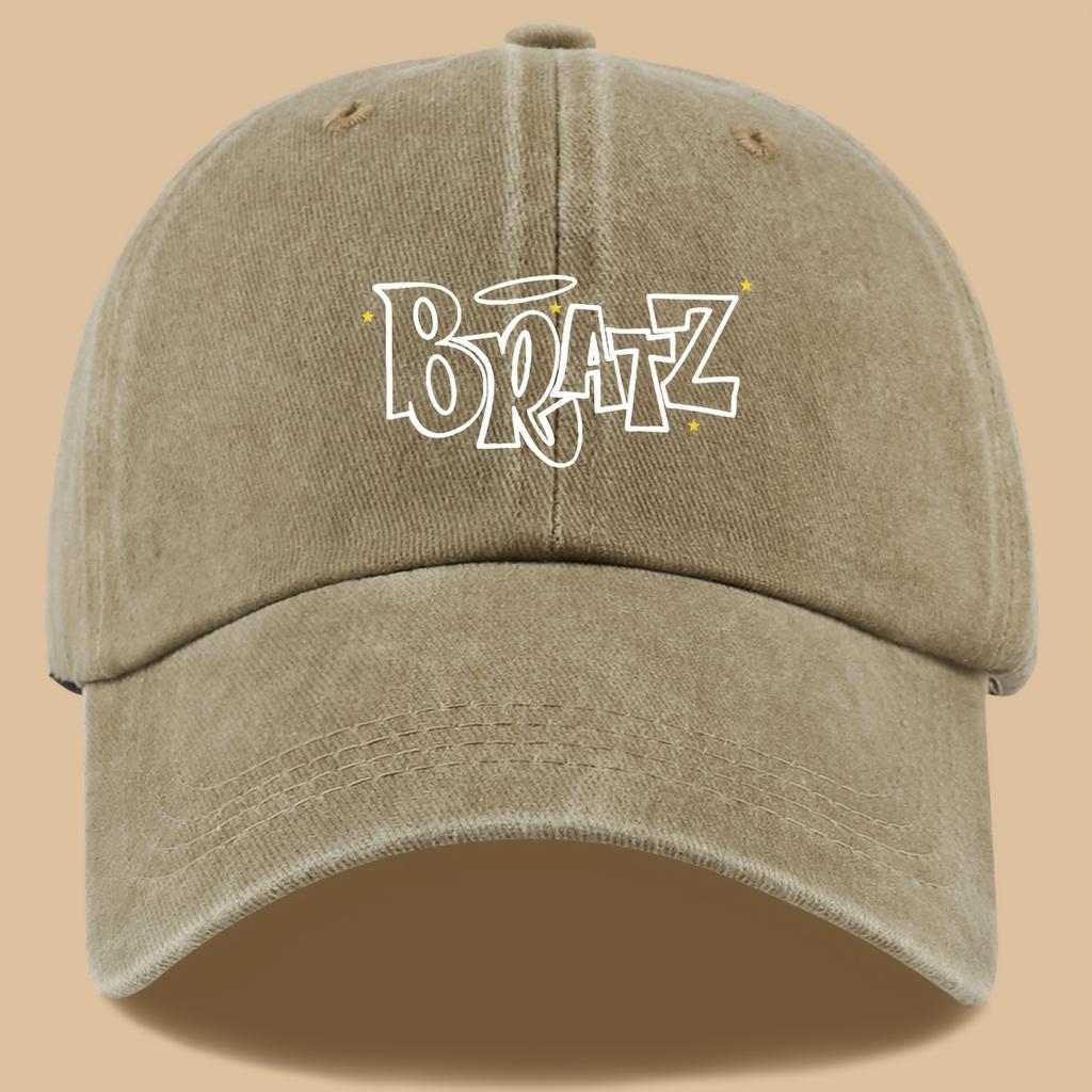 1 шт. Тракерная кепка с принтом BRATZ Винтажная стираная бейсболка с Bratz Дышащая регулируемая унисекс кепка для улицы для