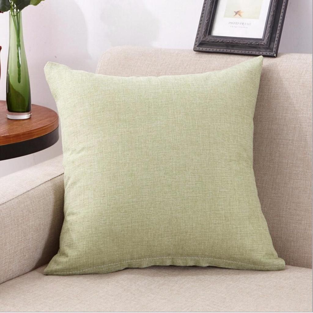 Luxurious Pure Color Cotton Linen Throw Pillow Cover For Home Office Sofa Decor
