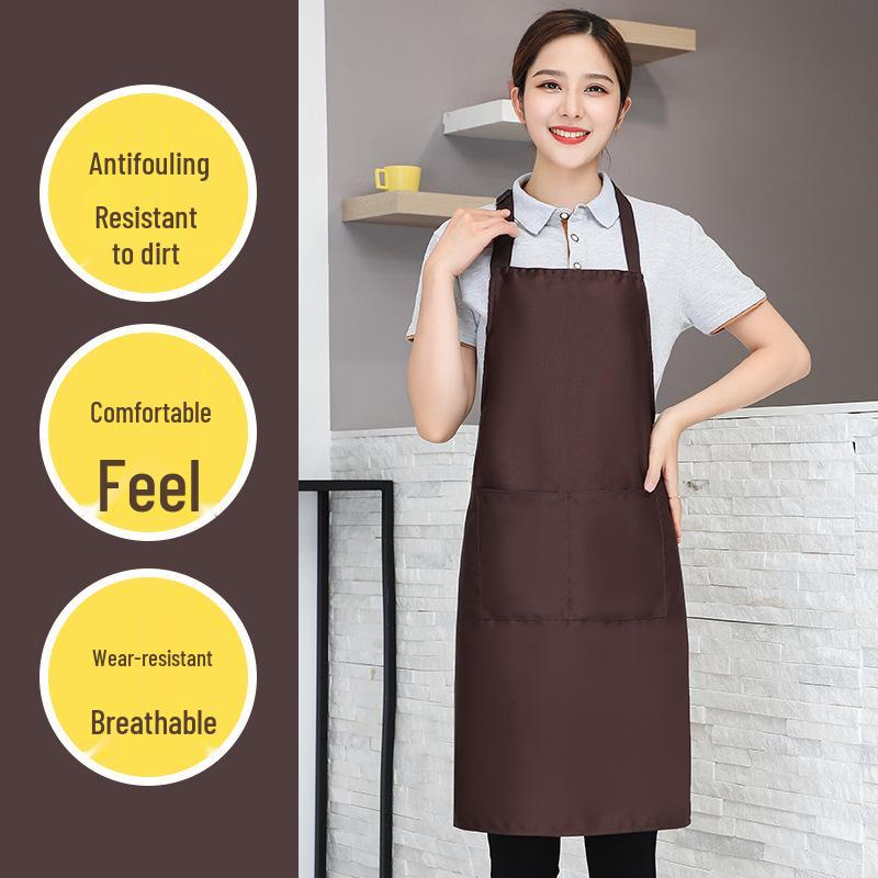 Водонепроницаемый фартук с логотипом на заказ для женщин - Модная кухонная и ресторанная униформа