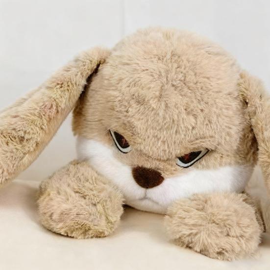 Large Angry Rabbit Plush Toy Soft Stuffed Animal Kawaii Fluff Bunny Dolls Room Decor Birthday Gifts