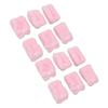12pcs Heatless Coral Fleece Hair Rollers Hair Curlers DIY Curl Hair Styling Tools Pink