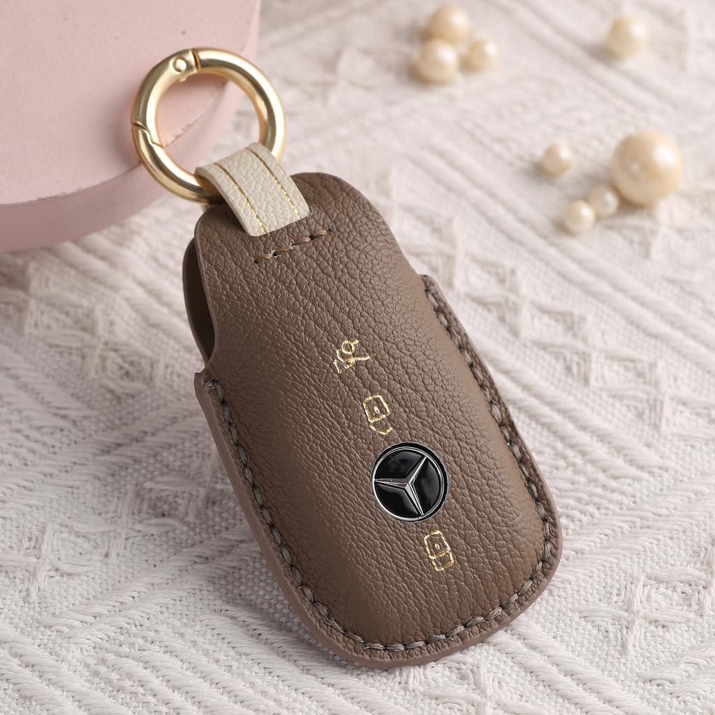 Индивидуализированный чехол для ключа Mercedes-Benz E260L300 всесторонний чехол GLE пряжка CLS кожаная высококлассная сумка для ключей