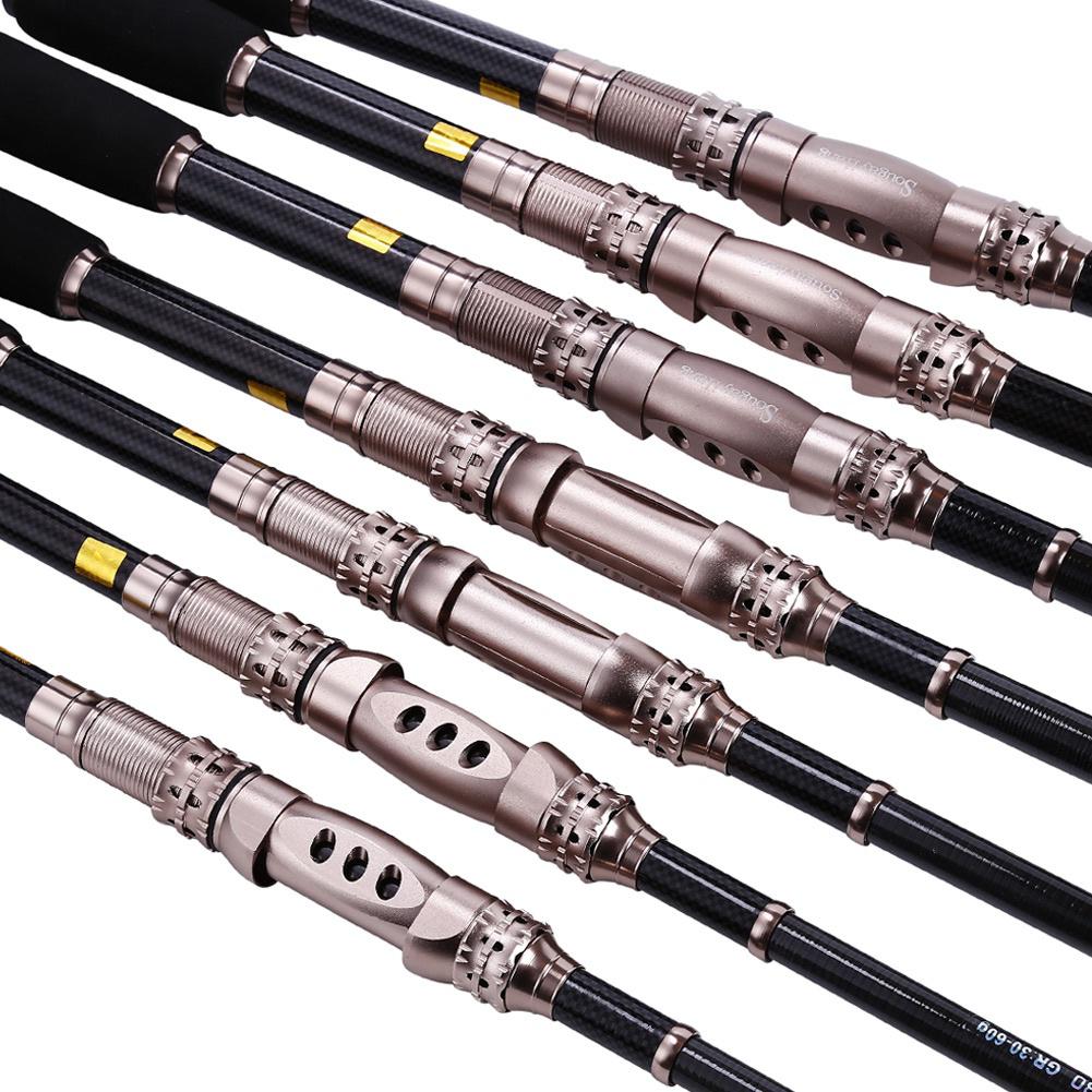 1.5M -3.3M Portable Telescopic Fishing Rod Carbon Fiber Travel Portable Super Hard Fishing Pole
