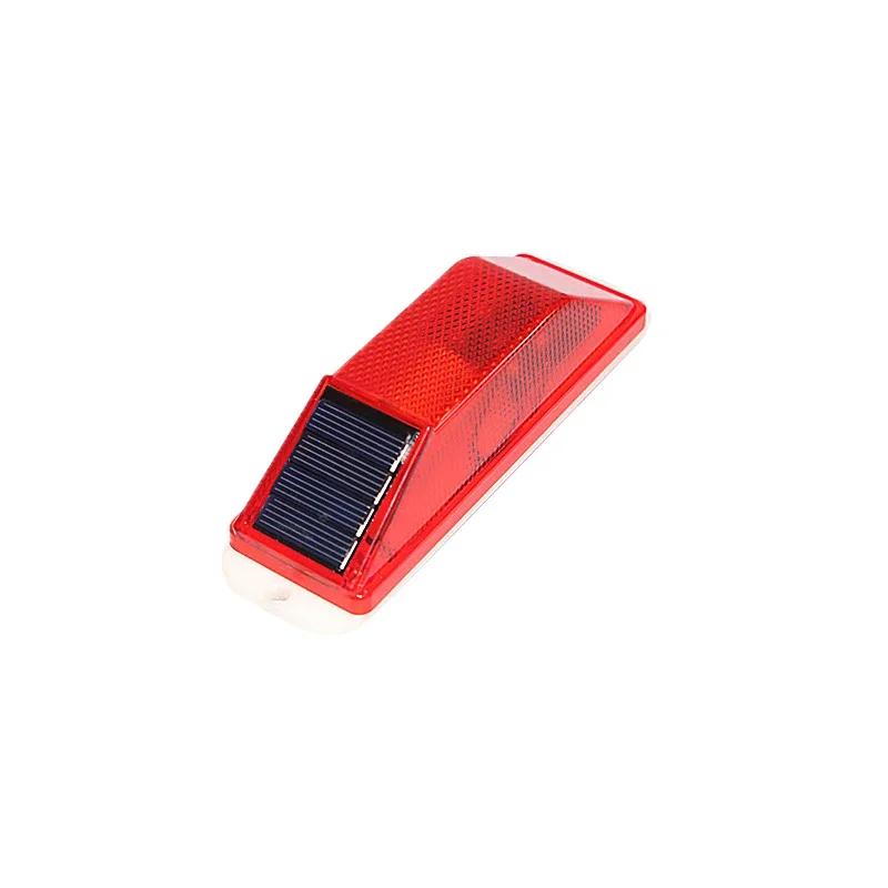 Car LED Solar Lights Rechargeable LED Solar Strobe Warning Lamp Night Auto Driving Traffic Safety Caution Light Chip Control 1Pc