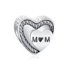 Новые сверкающие бусины Love You Mum Infinity Heart, подходят для оригинального модного браслета, ювелирные изделия своими руками для женщин