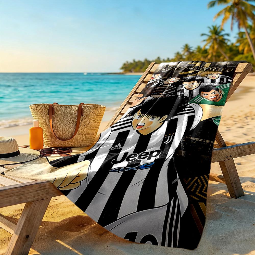Juventus Customizable Name Beach Towel Super Soft Microfiber Quickdry Fabric Suitable for Sports Travel Swimming Yoga Bathroom Beach And Pool