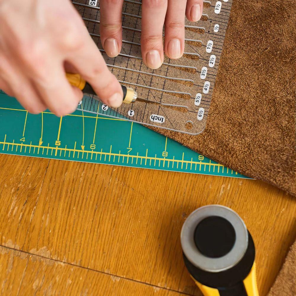 Cutting Assistant 5-in-1 Quilting Ruler Clear Fabric Cutting Ruler Arts Crafts Supplies
