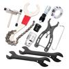 9pcs Bicycle Repair Tool Kit Cassette Remover Wrench Chain Breaker Crank Puller Extractor Spoke