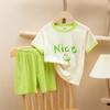 Детские костюмы с короткими рукавами из хлопка для мальчиков и девочек, летняя детская одежда, костюмы, шорты для домашнего обихода