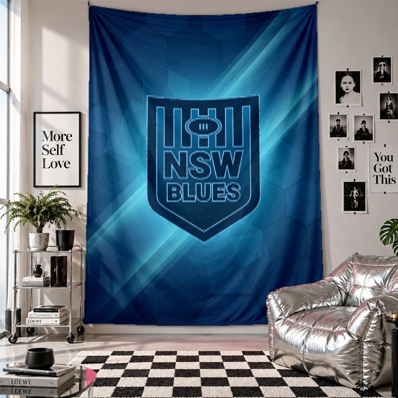 NSW Blues Wall Tapestry Home Decor Wall Hanging Cloth for Bedroom Living Room Background